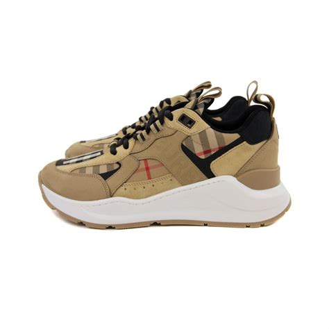 Burberry Sean II Suede and Leather Sneakers .